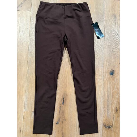 NWT Slim-sation Women's Brown Compression Ankle Leggings sz M - Picture 1 of 6